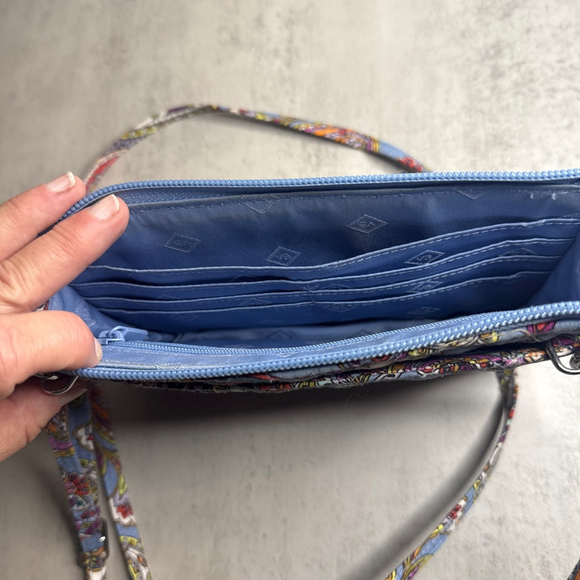 Women's Vera Bradley Blue Multi-color Paisley Crossbody Bag - Picture 3 of 4